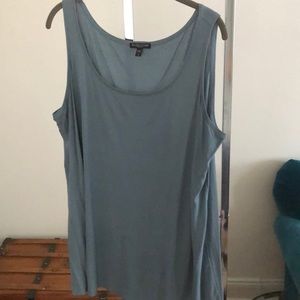 100%silk blue tank top from Eileen Fisher